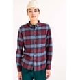 thumbnail image 1 of Ragstock Red & Grey Brushed Plaid Flannel Button Up Shirt, 1 of 4