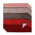 thumbnail image 1 of Red Grey Cloth Napkins, Vintage Stripe Farmhouse Wood Grain Ombre Washable and Reusable Dinner Napkins Set of 4, Table Napkin for Kitchen Party Birthday Wedding Hotel Housewarming 20"x20", 1 of 8