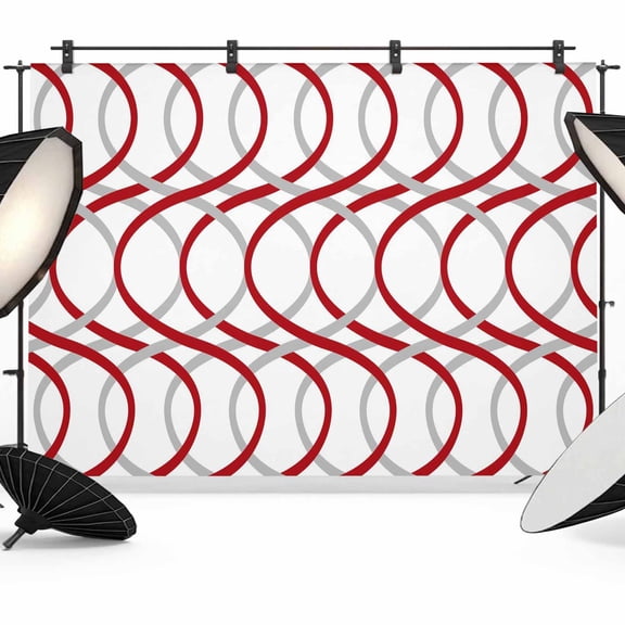 Red Grey Geometric Backdrop for Photoshoot,Photography Photo Studio Background Wall Backdrop,Abstract Modern Twisted Lines Art Back Drop Banner Panel for Portraits Wedding Party Live Streaming 7x5Ft
