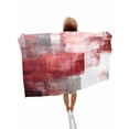 thumbnail image 1 of Red Grey Oil Painting Beach Towels Oversized Super Absorbent, Abstract Modern Street Smear Art Lightweight Bath Towel Quick Dry Sets For Bathroom/Pool/Rv Camping/Beach Play/Gym Room/Picnic 23"x47", 1 of 8
