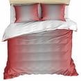 thumbnail image 1 of Red Grey Ombre Bedding 3 Piece Duvet Cover Set Queen Size, Modern Gradient Abstract Art Soft Microfiber Comforter Cover with Zipper Closure & Pillowcases, Wrinkle & FadeResistant Quilt Cover, 1 of 9