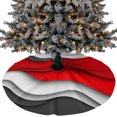 thumbnail image 1 of Red Grey Ombre Christmas Tree Skirt 36 Inches, Modern Abstract Art Geometric Moire Xmas Trees Skirt Mat Cover Decorations for Holiday Party Indoor Outdoor, 1 of 9