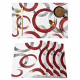 thumbnail image 1 of Red Grey Placemats Set of 12, Geometric Circle Modern Abstract Simple Art Placemats for Dining Table, Place Mats for Kitchen Tabletop, Waterproof Wipeable Dining Table Mats Set, 1 of 9