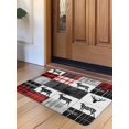 thumbnail image 1 of Red Grey Plaid Door Mat&nbsp;Indoor Outdoor Entrance, Non Slip Rug for Kitchen Bathroom Entryway Rug, Farmhouse Animals Tree Rustic Washable Doormat Floor Mat for Office Home Decor 24x36 Inch, 1 of 8