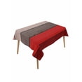 thumbnail image 1 of Red Grey Table Cloth, Vintage Stripe Farmhouse Wood Grain Ombre Waterproof Tablecloth for Rectangle Tables, Reusable Washable Fabric Table Cover for Restaurant Kitchen Dining Tables 60"x102", 1 of 6