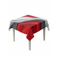 thumbnail image 1 of Red Grey Waves Table Cloth 54x54 Inch Square, Abstract Water Ripple Modern Gradient Waterproof Tablecloth Washable Table Cover for Party Picnic Dinner Decor, 1 of 9