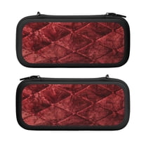 Red Grid, Carrying Case For Nintendo Switch & OLED Version, Eva Lightweight Shockproof Protective Pouch Case for Game Console & Accessories with 10 Game Card Slot & Wristband, Black