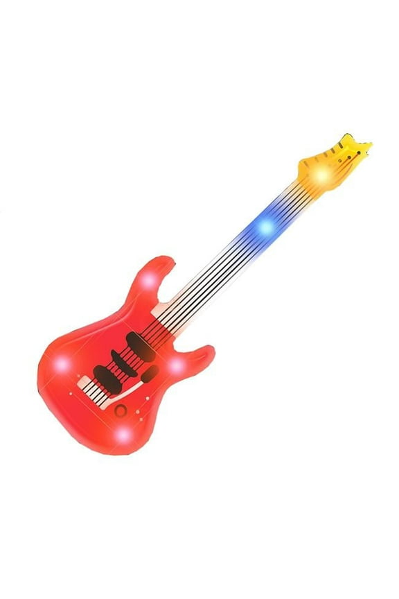 Red Guitar Flashing Body Light Lapel Pins