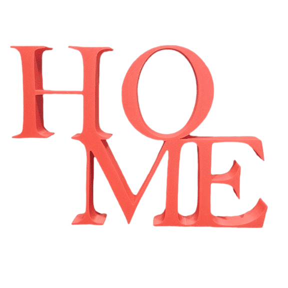 Red HOME Decorative Sign, 9” Freestanding Tabletop Home Décor, Modern Shelf & Mantel Accent, 1ct