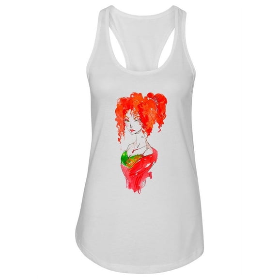 Red Hair Girl Tank Women -Image by Shutterstock, Female Small