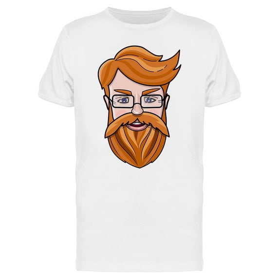 Red Hair Man's Face T-Shirt Men -Image by Shutterstock, Male Large