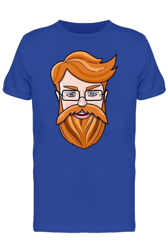 Red Hair Man's Face T-Shirt Men -Image by Shutterstock, Male Small