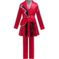 thumbnail image 1 of Red Halloween Cosplay Costume Full Set Crimson Villain Princess Jumpsuit Outfit Storybook Fantasy Dress-Up Apparel for Festive Party Themed Events, 1 of 6