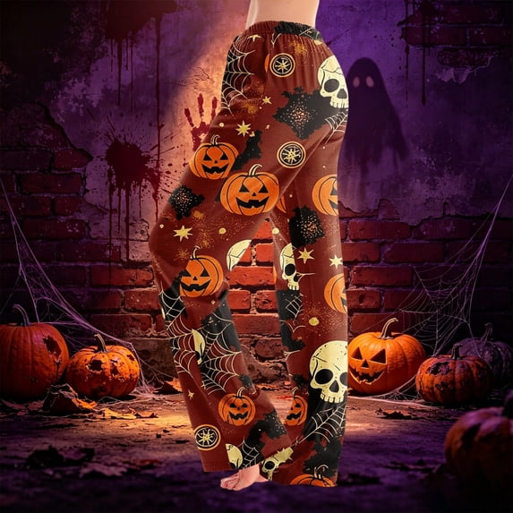 Red Halloween Pajama Pants for Women Baggy Sweatpants Lounge Sweat Pant Active Jogging Fall Clothes Pajama Pants Women L