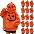 thumbnail image 1 of Red Halloween Pumpkin Onesie Pajamas for Adults Polyester 2026 Pjs Funny Silly Onesie Adults Cozy Loungewear XL, 1 of 4
