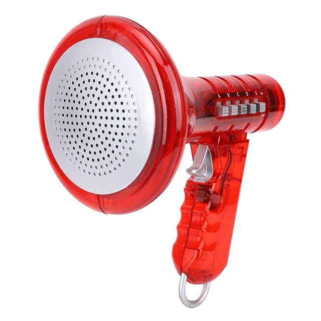 Red HandHeld Horn with Voice Changer and LED Lights Unique Toy for