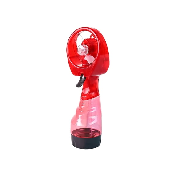 Red Handheld Misting Portable Fan, Battery Powered Travel Water Mist Cooler, Mini Atomizing Summer Cooling Fan For Beach Camping Theme Park, Lightweight Kids Outdoor Accessory