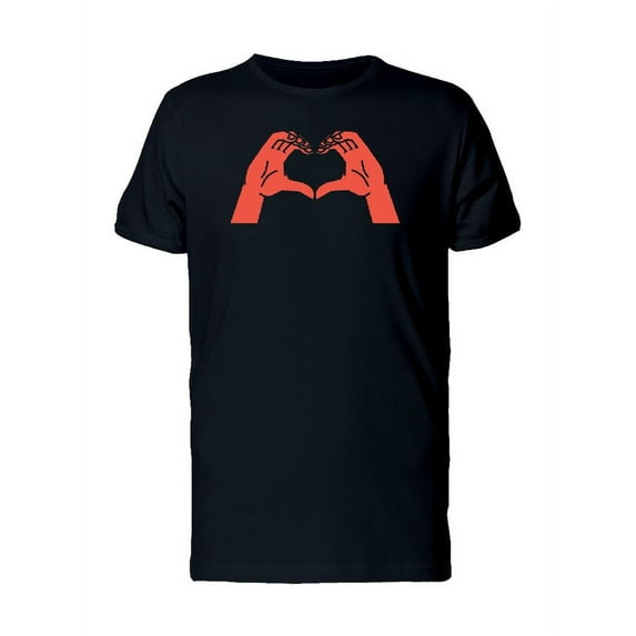 Red Hands Doing Heart Gesture T-Shirt Men -Image by Shutterstock, Male 3X-Large