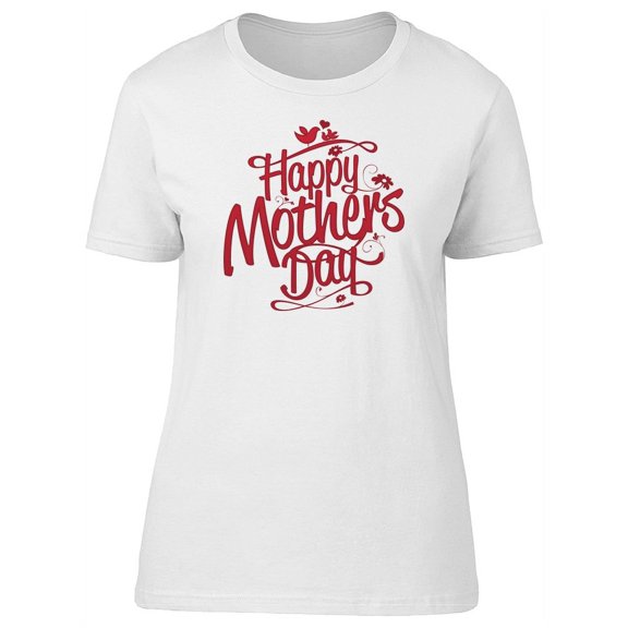 Red Happy Mothers Day Quote Tee Women's -Image by Shutterstock