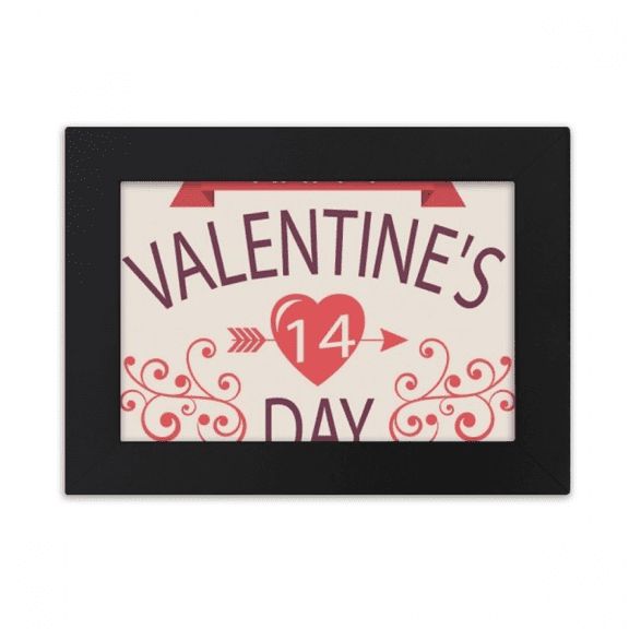 Red Happy Valentine's Day 14 Heart Arrow Desktop Photo Frame Ornaments Picture Art Painting