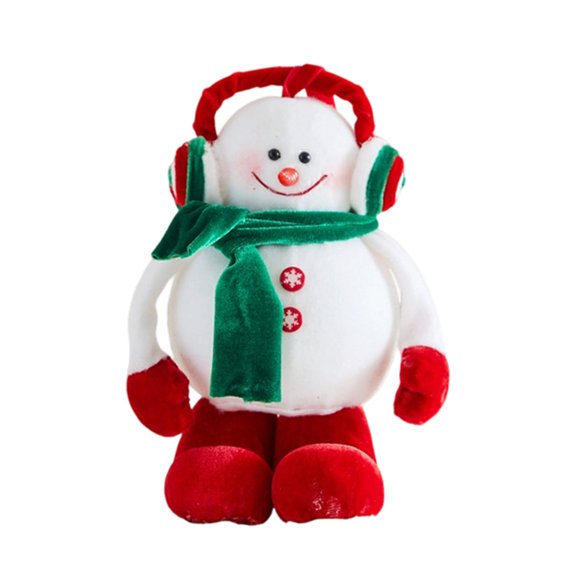 Red Hats Snowmen Figurines Display Items for Store Windows Doll
