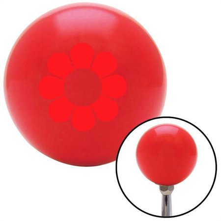 Red Hawaiian Flower No.4 Red Shift Knob with M16 x 1.5 Insert Shifter Auto Manual