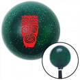 thumbnail image 1 of Red Hawaiian Mask Green Metal Flake Shift Knob with M16 x 1.5 Insert Shifter Auto, 1 of 1
