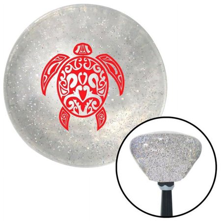 Red Hawaiian Turtle Clear Retro Metal Flake Shift Knob with M16 x 1.5 Insert Auto