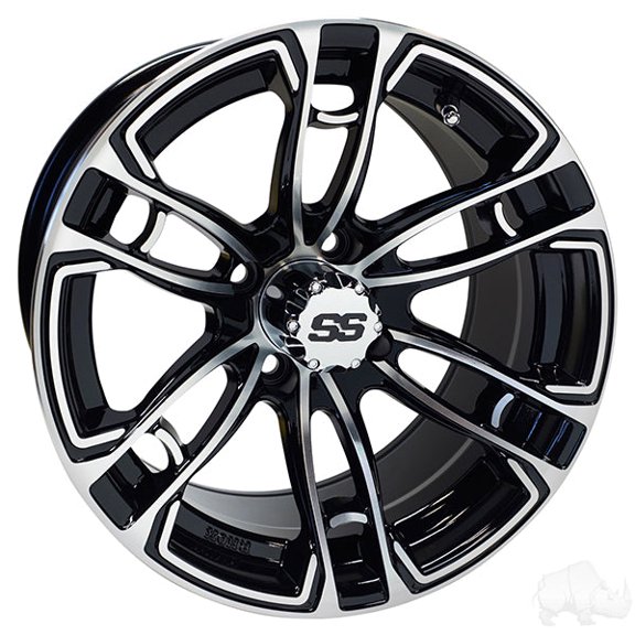 Red Hawk RHOX RX397, Machined Gloss Black, 14x7 ET-25 - TIR-RX397