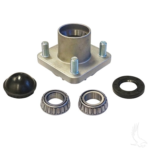 Red Hawk Wheel Hub Aluminum, Complete Front, E-Z-Go 01.5+ - AXL-0013