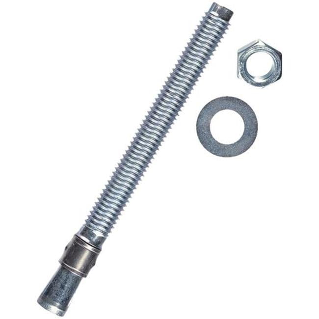 ITW Brands Red Head Wedge Anchor - Zinc Finish Steel - 25 Count, 1/2 In. x 5-1/2 In. — Construction & DIY Use, Standard Hardware Spec