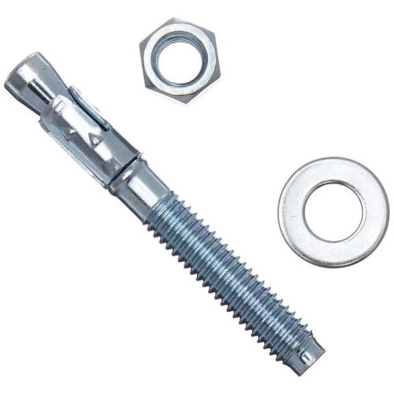 UNK Wedge Anchor Bolt - Zinc, Rust Resistant - 1/2 In. x 5-1/2 In. Steel