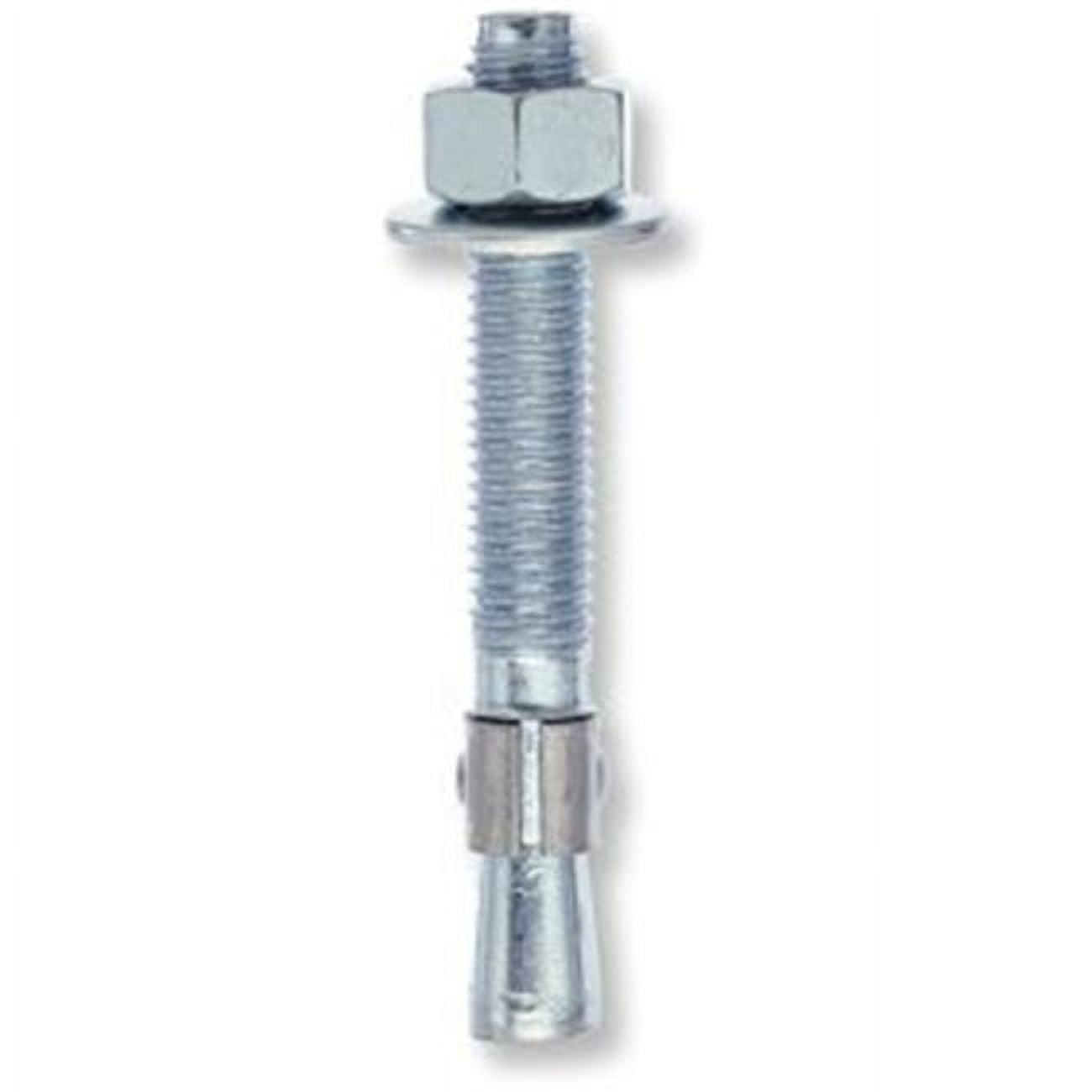 Red Head 12017 Concrete Wedge Anchor, 1/2 in Dia, 3-3/4 in L, Steel, Zinc Silver - pack of 10