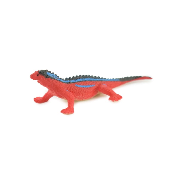 Red Head Agama, Rainbow Lizard, Rubber Reptile, Hand Painted, Educational, Realistic, Diorama Model, Figurine, Gift, 2 1/2 Inches. WR41 B197