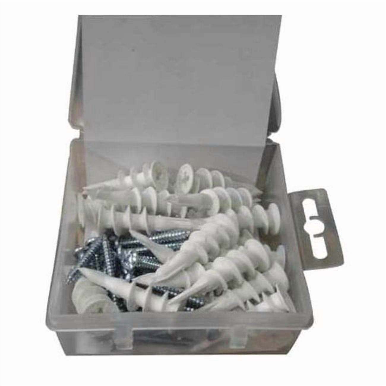 E-Z Ancor Wall Anchor, 1-1/4" L, Plastic, 40 lbs Tension Strength, 25 PK EZP25