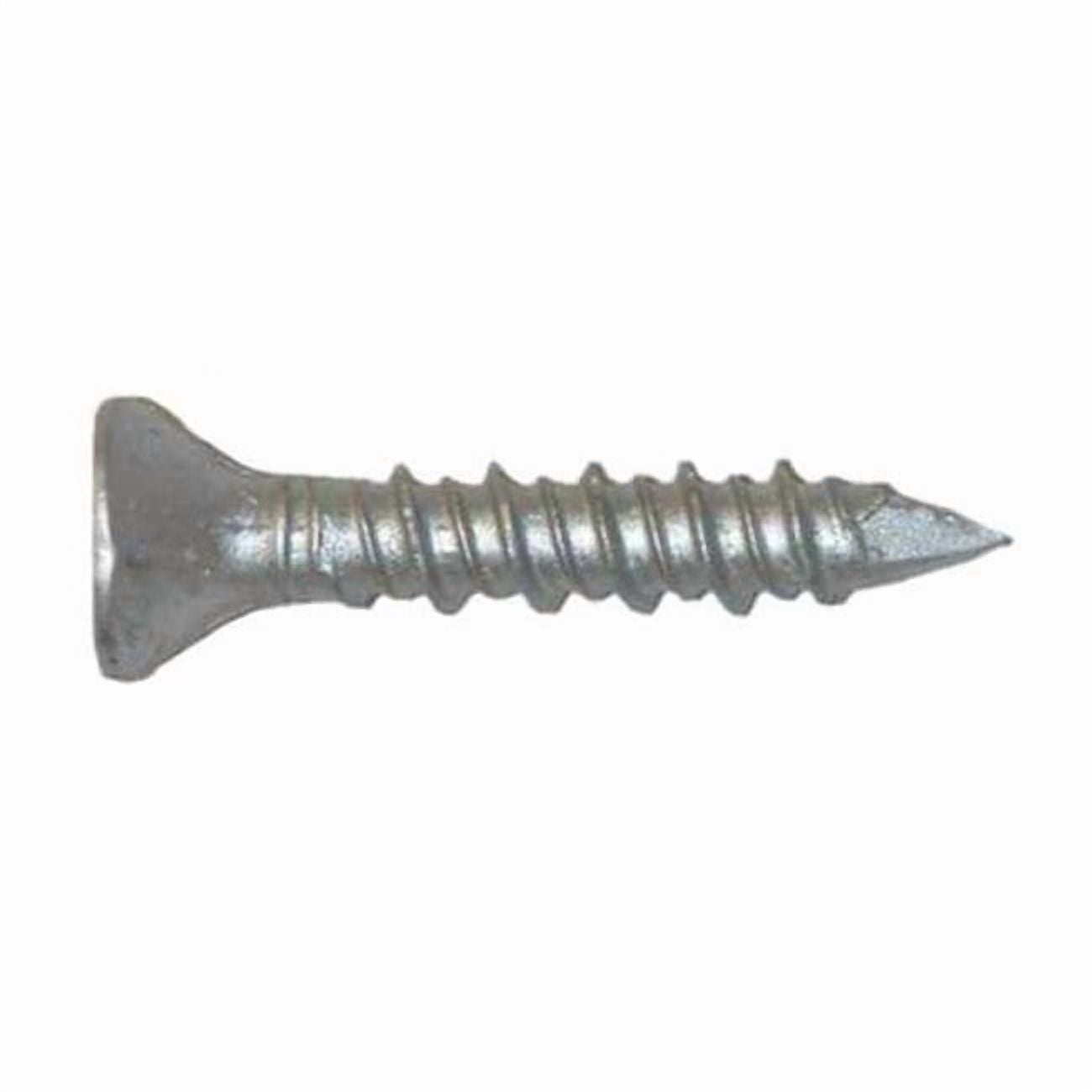 Tapcon Masonry Screw, 1/4" Dia., Flat, 2 1/4 in L, 410 Stainless Steel Silver Climashield, 100 PK