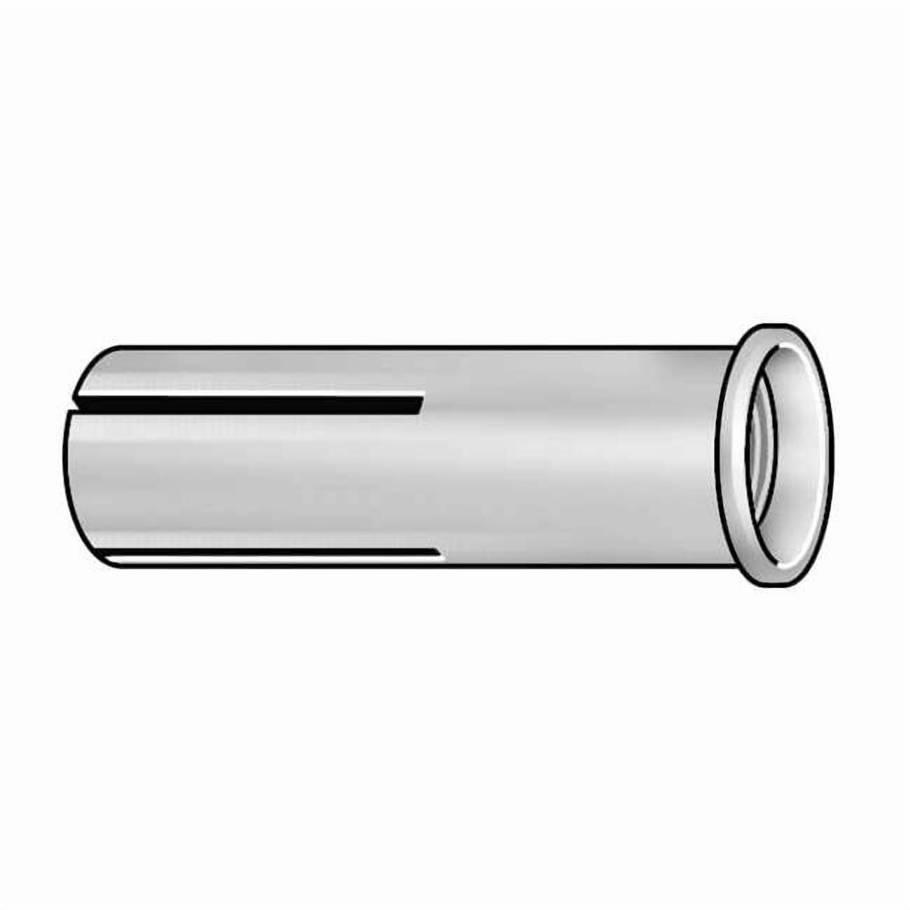 Multi-Set II Flanged Coil Thread Anchor, 1-1/4" Dia, 3-3/16" L, Steel Zinc Plated, 25 PK