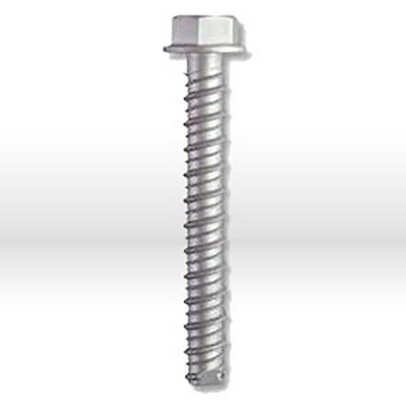 Large Diameter Tapcon Concrete Screw, 3/4" Dia., Hex, 4 1/2 in L, Steel Zinc Plated, 10 PK
