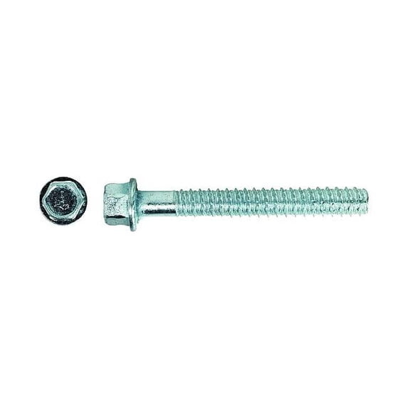 Large Diameter Tapcon Concrete Screw, 3/4" Dia., Hex, 5 1/2 in L, Steel Zinc Plated, 10 PK