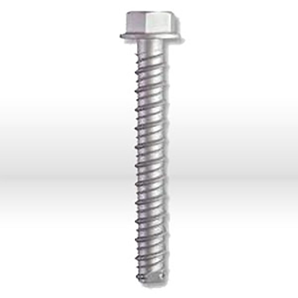 Large Diameter Tapcon Concrete Screw, 5/8" Dia., Hex, 5 in L, Steel Zinc Plated, 10 PK