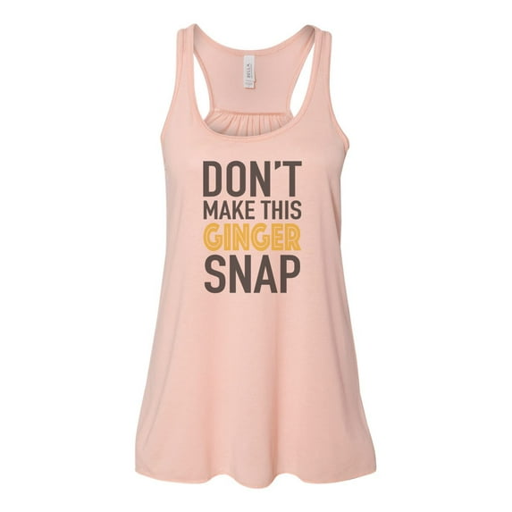 "Red Head Tank, Don't Make This Ginger Snap, Ginger Shirt, Unisex, Sublimation, Soft Bella Tank, Gift For Her, Gift For Red Head, Humor, Peach, EXTRA SMALL"