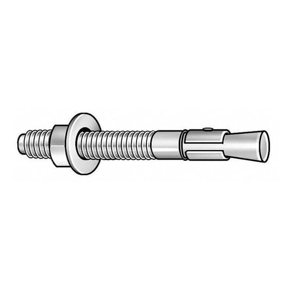 Trubolt Wedge Anchor, 3/4" Dia., 8-1/2" L, Carbon Steel Zinc Plated, 10 PK