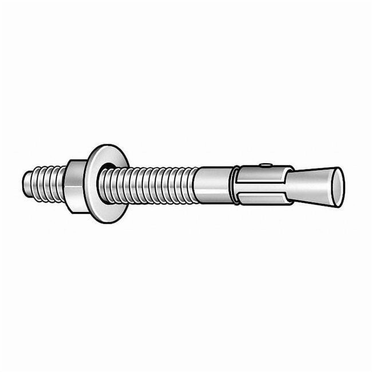 Trubolt Wedge Anchor, 3/4" Dia., 8-1/2" L, Carbon Steel Zinc Plated, 10 PK WS-3484