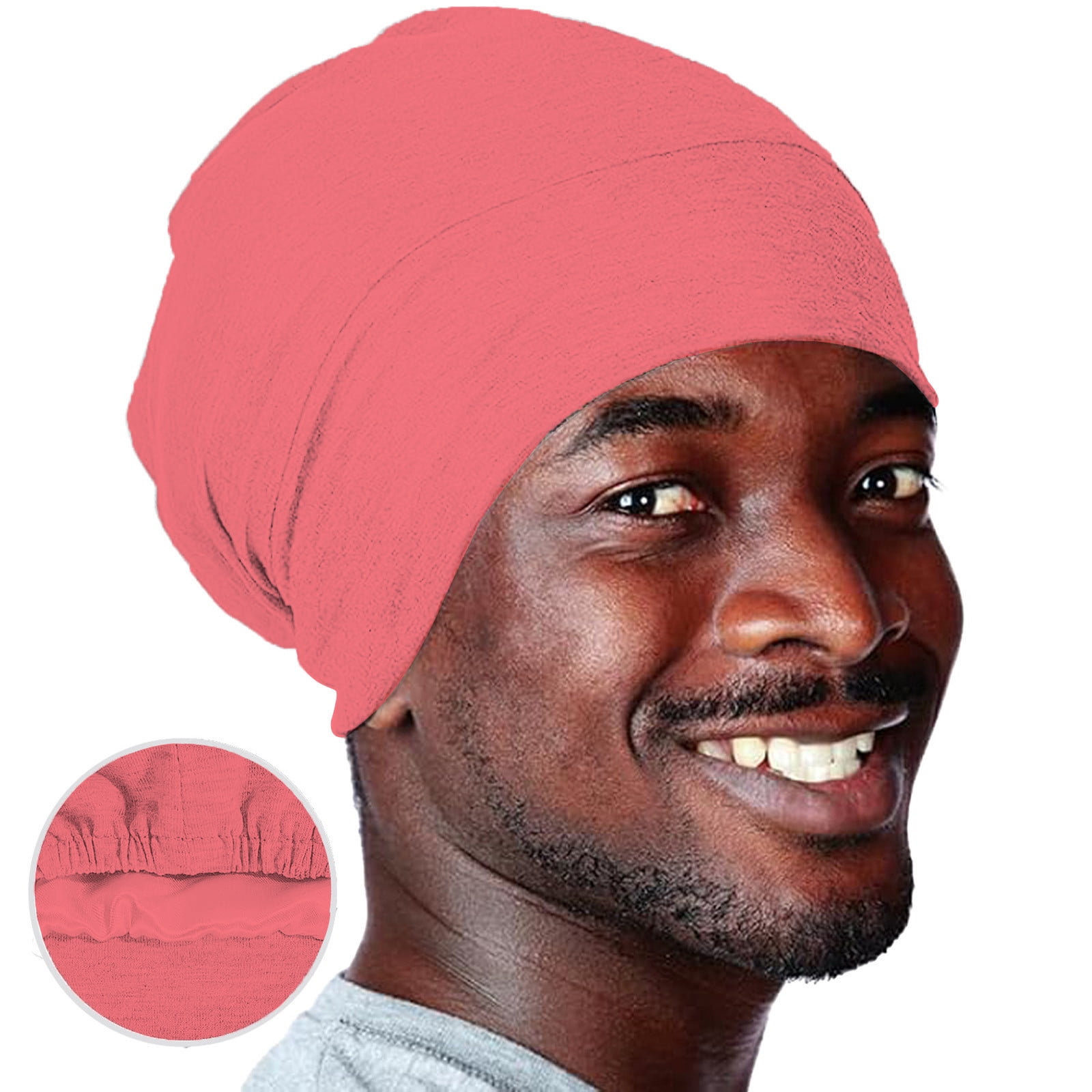 Red Headband for Men Double Layer Sleeping Cap Sets Head Cap Women