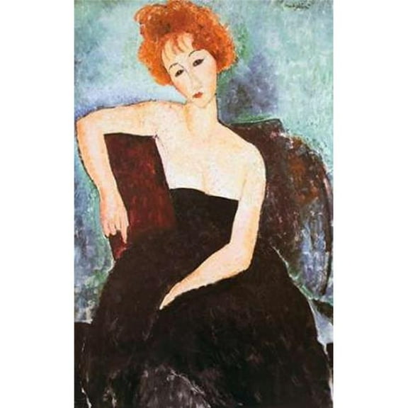 Red Headed Woman Poster Print by Amedeo Modigliani