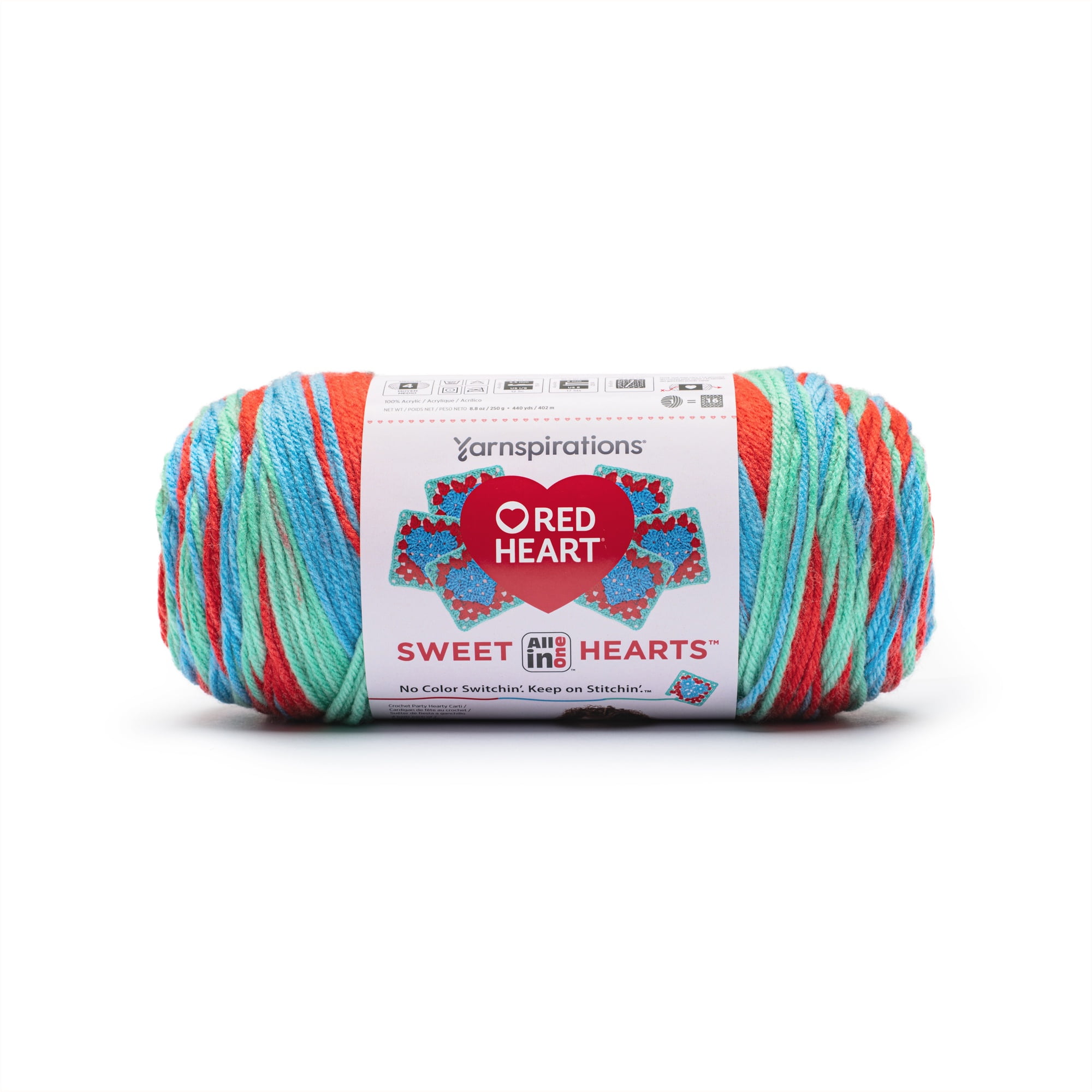 洋楽64 HEART ハート Red Heart® AIO Sweet Hearts™ #4 Worsted (Medium) Acrylic Yarn