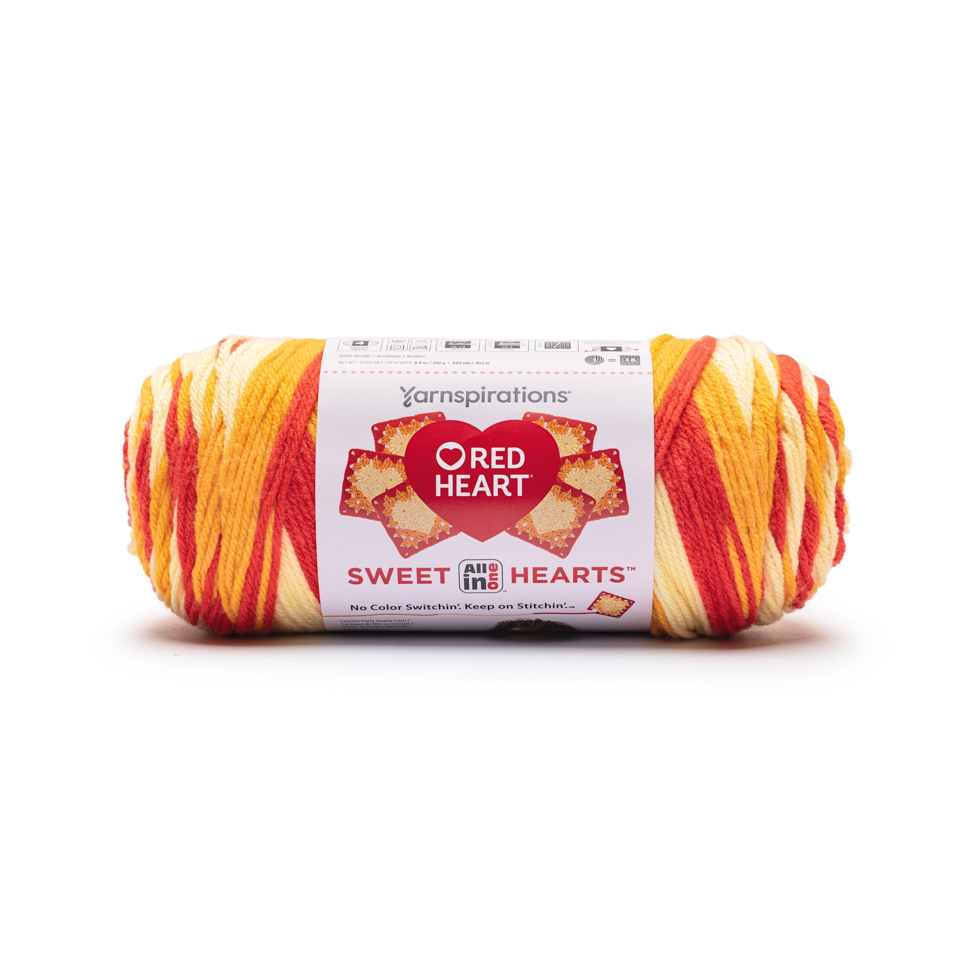 Red Heart® AIO Sweet Hearts™ #4 Worsted (Medium) Acrylic Yarn