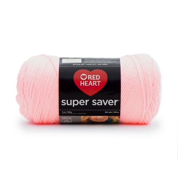 Red Heart® Super Saver™ #4 Worsted Acrylic Yarn, Petalpink 7oz/198g 364yd