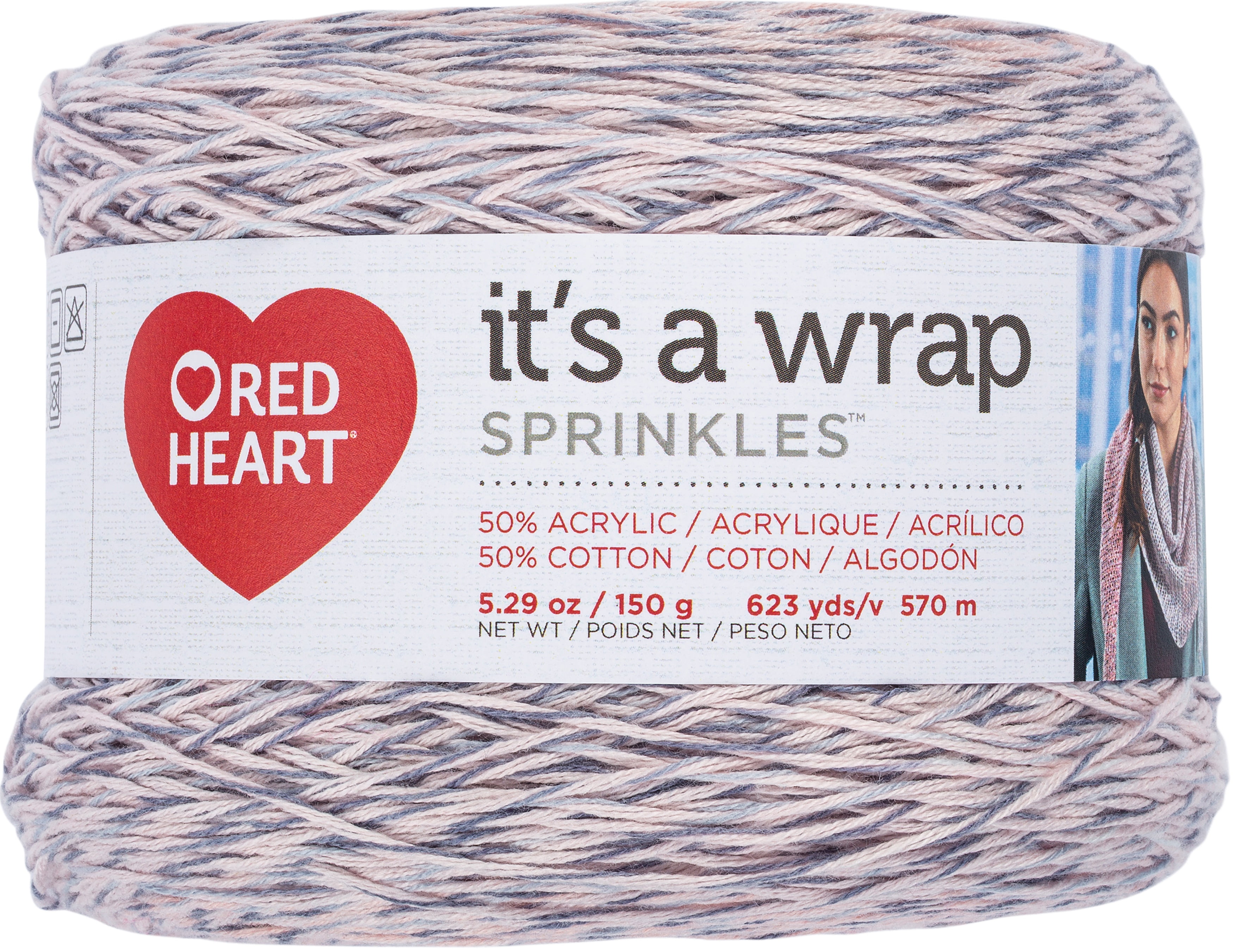 Red Heart It's A Wrap Sprinkles-Peach Cobbler
