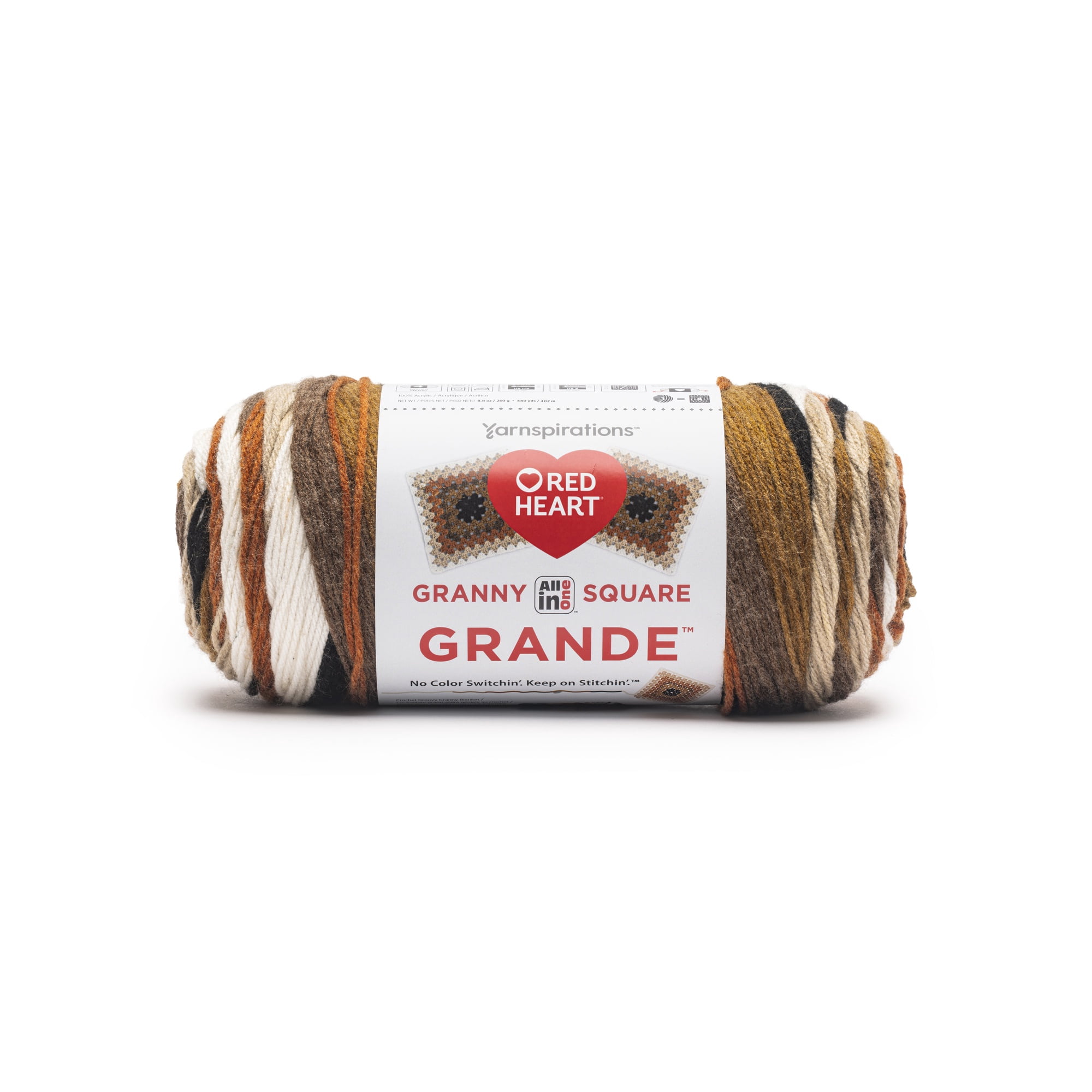 Red Heart® All In One Granny Square Grande™ #4 Worsted (Medium) Acrylic Yarn, Almandine 8.8oz/250g 440 Yards